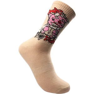 جوراب ساق بلند مدل خرس تدی کد 02