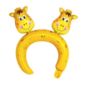 بادکنک فویلی لاکی بالونز مدل تل سر زرافه کد Giraffe 002