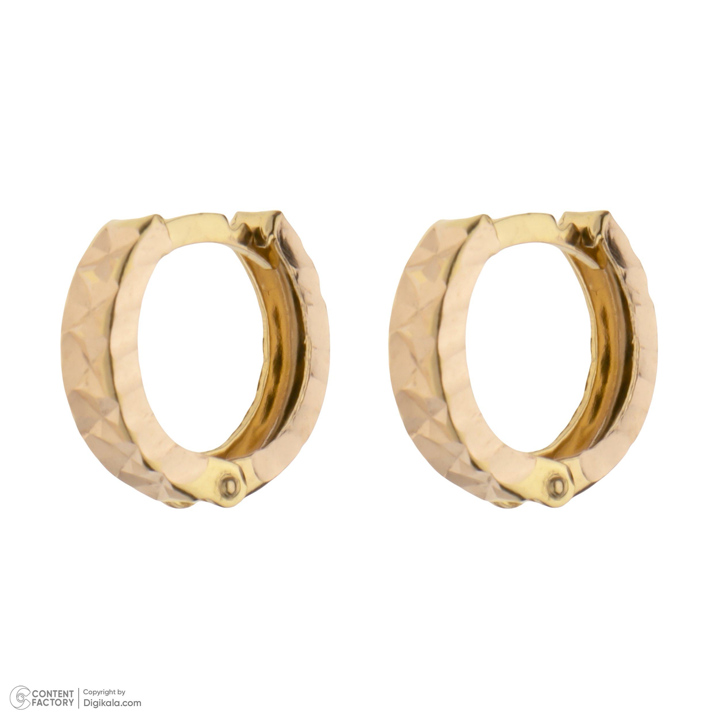 گوشواره حلقه‌ای طلا 18 عیار زنانه گلدم مدل E-3070035