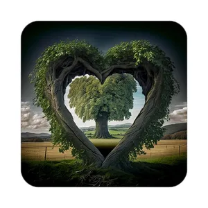 زیر لیوانی کاکتی مدل عاشقانه کد mp11624