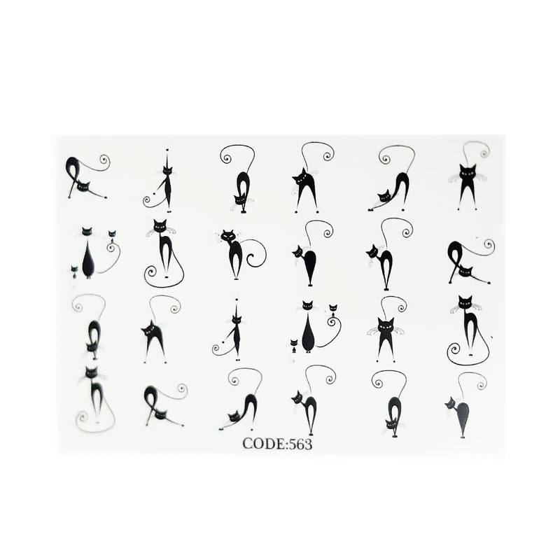 برچسب لنز ناخن مدل گربه کد 1051