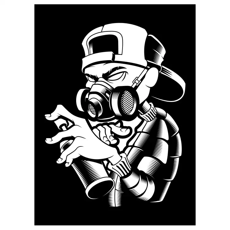 شابلون مدل گرافیتی آرتیست کد SP387-1