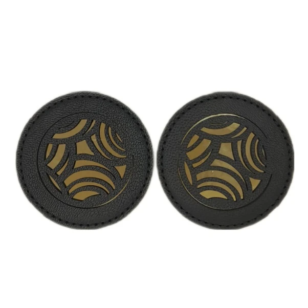 آینه آرایشی جیبی مدل چرم طبیعی کد HL-31123 مجموعه دو عددی