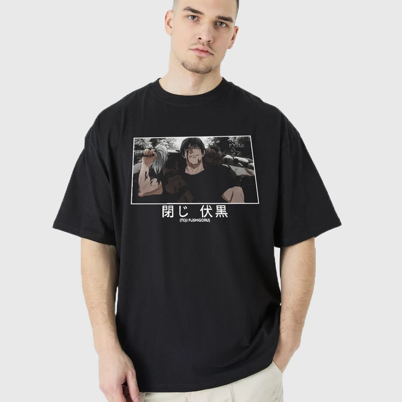 تی شرت آستین کوتاه مردانه مدل انیمه ای جوجوتسوکایسن شخصیت مگومی anm570