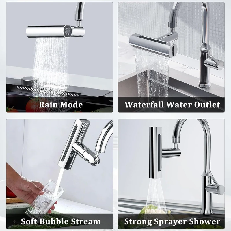 عکس شماره 5 : سری شیرآلات پاپیروس مدل چندحالته آبشاری lux