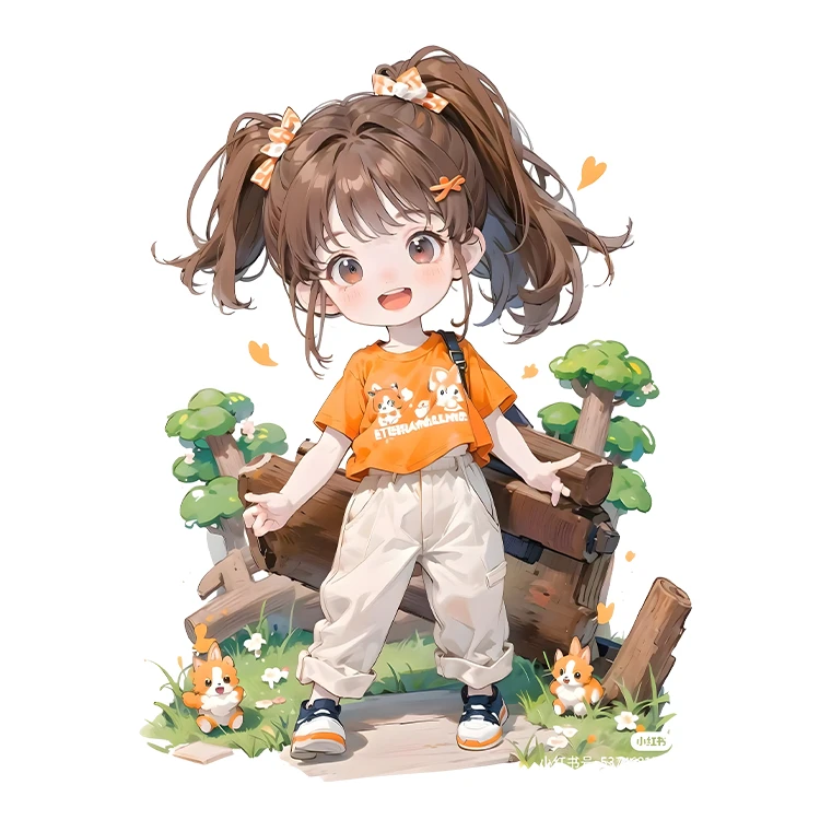 استیکر پارچه و لباس پاد آفرین مدل کارتونی کیوت عروسکی دخترانه کد S5345