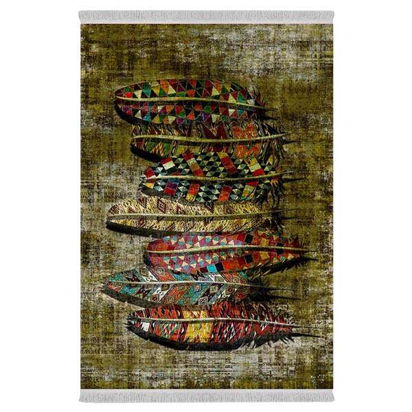 فرش پارچه‌ای دفه مدل فرشینه طرح مدرن کد 452