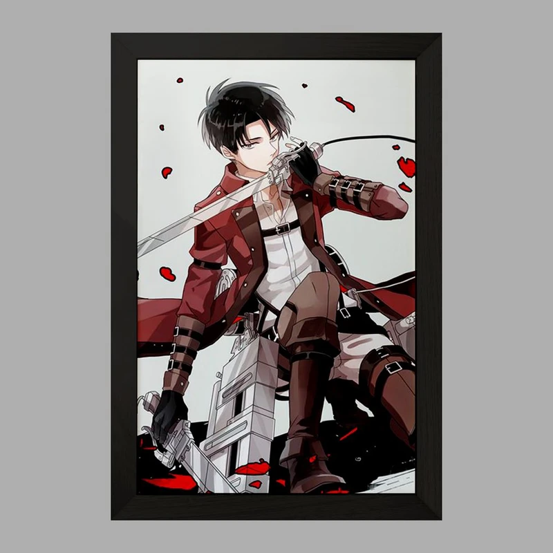 تابلو خندالو مدل لیوای انیمه اتک آن تایتان Attack on Titan  کد 18541