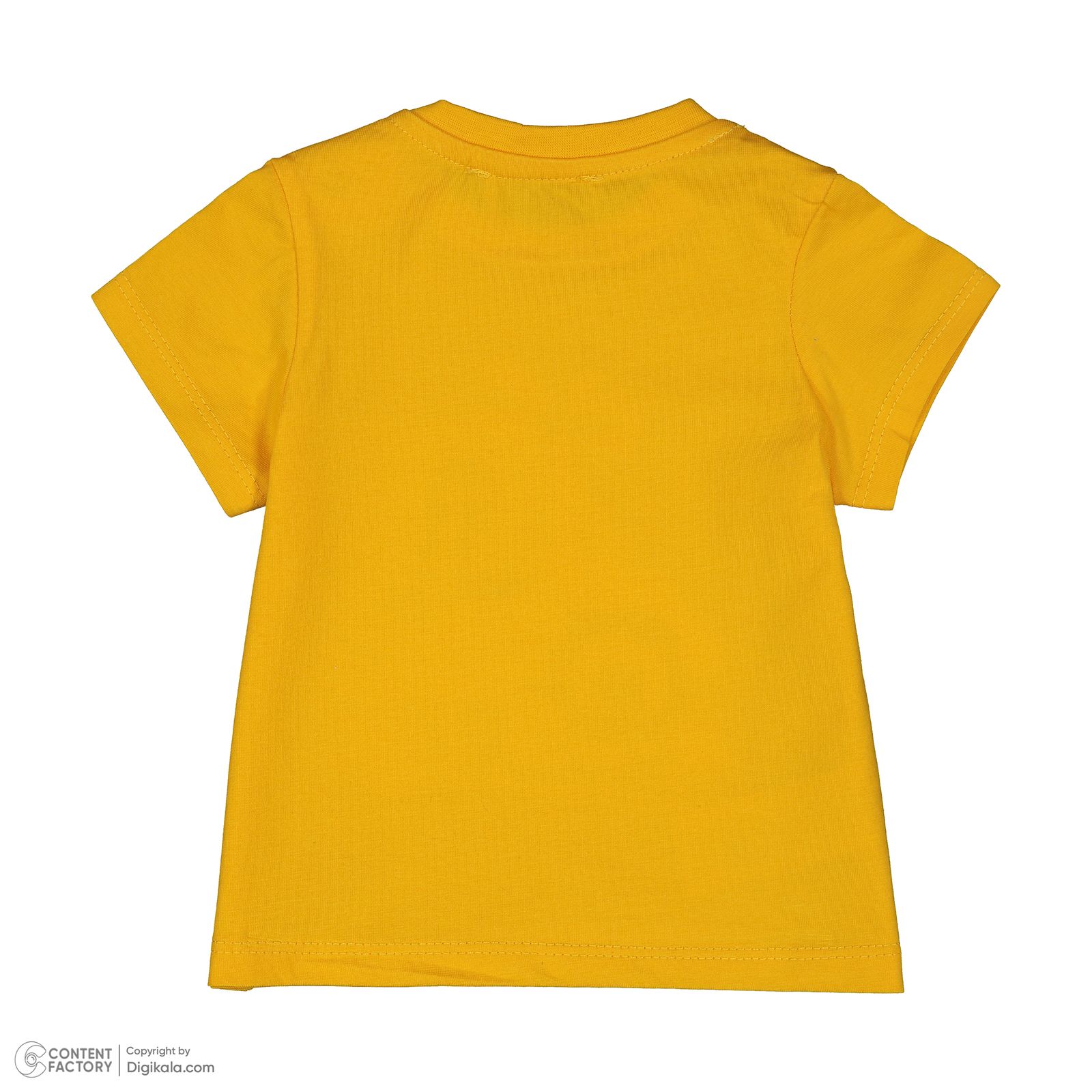 ست تی شرت و شلوارک نوزادی ایندیگو مدل 13235 رنگ زرد -  - 4