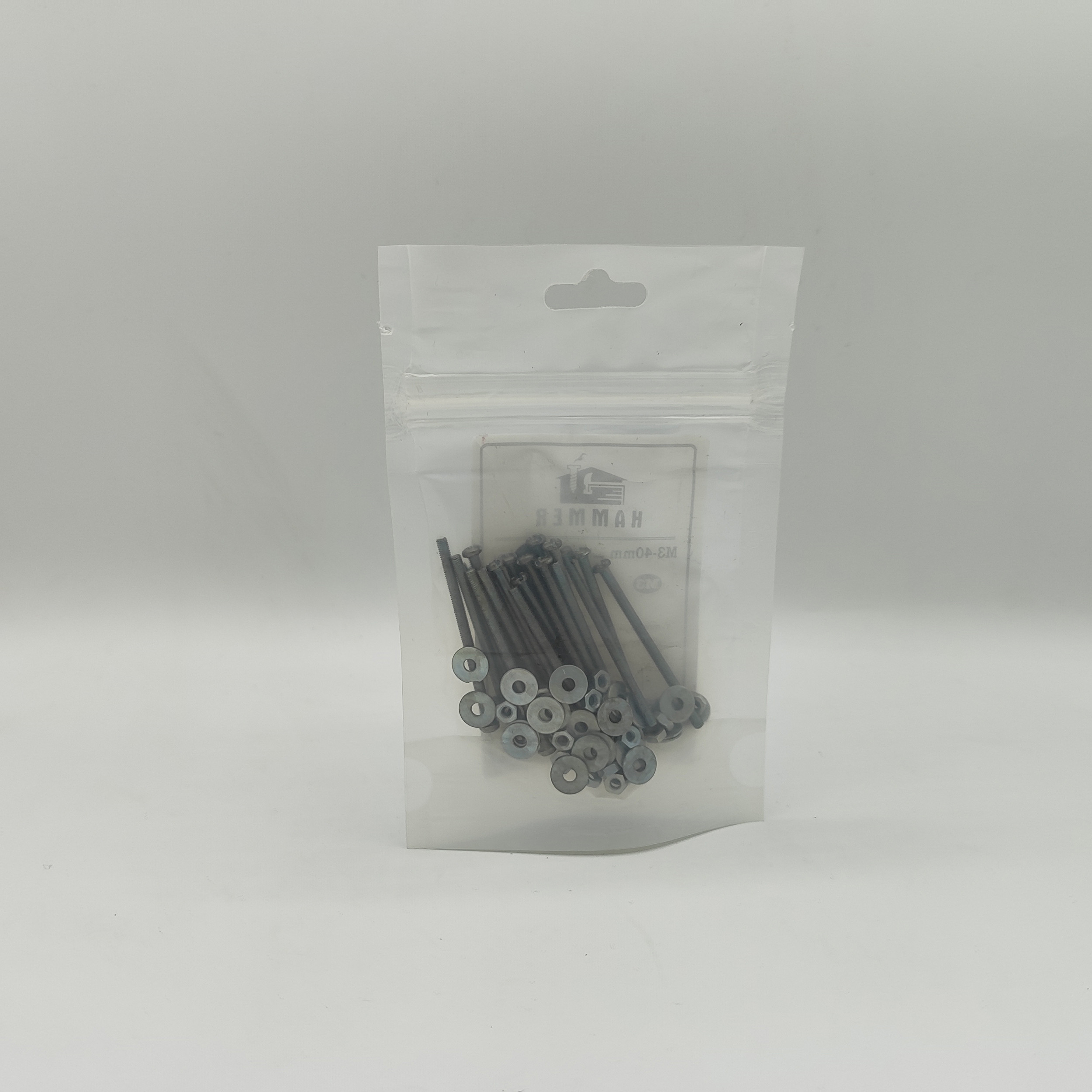 پیچ و مهره و واشر هامر مدل استوانه کد M3-40mm بسته 75 عددی