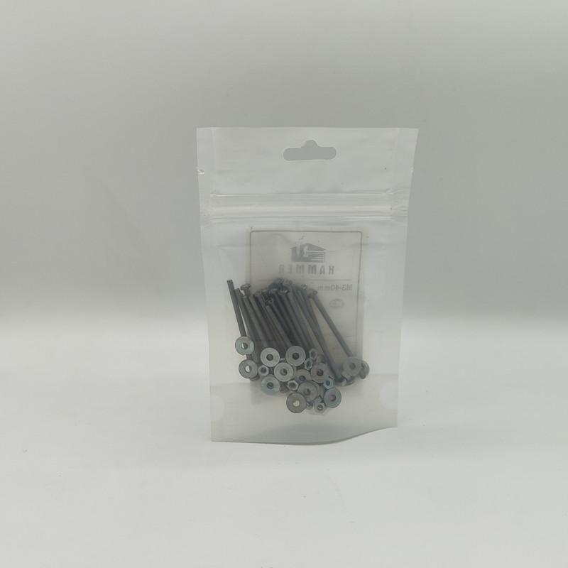 پیچ و مهره و واشر هامر مدل استوانه کد M3-40mm بسته 75 عددی