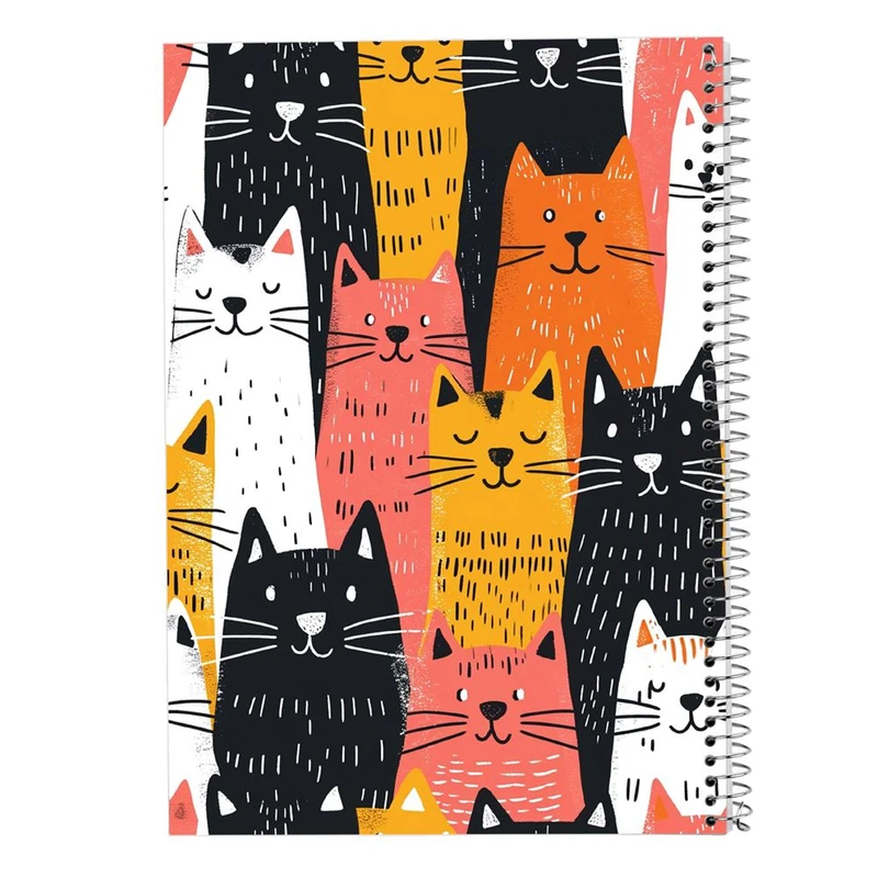 دفتر شطرنجی 50 برگ مدوپد طرح سگ و گربه کد DF17363