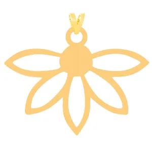 آویز گردنبند طلا 18 عیار زنانه کرابو مدل گلKr31556