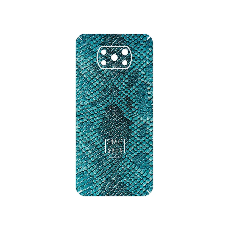 برچسب پوششی ماهوت مدل Blue Snake Skin مناسب برای گوشی موبایل شیائومی Poco X3 NFC