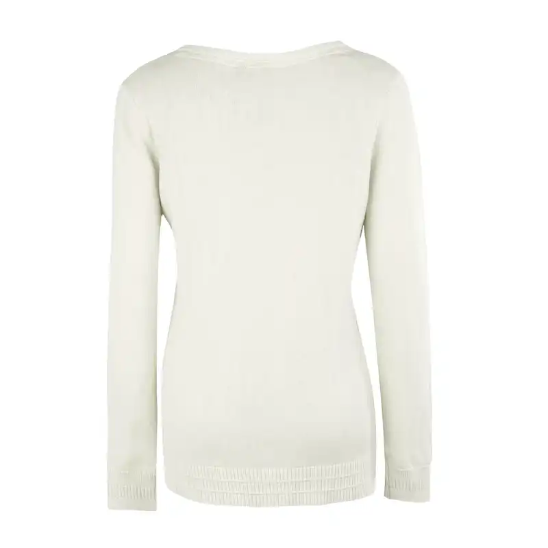 پلیور زنانه جوتی جینز مدل یقه هفت کد 122160 رنگ سفید