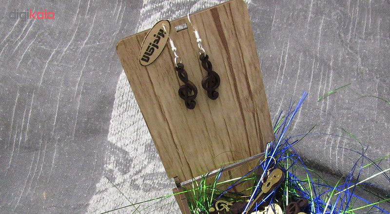 گوشواره برندزکالا طرح نت سل مدل BK-349 تک سایز گوشواره برندزکالا طرح نت سل مدل BK-349 تک سایز