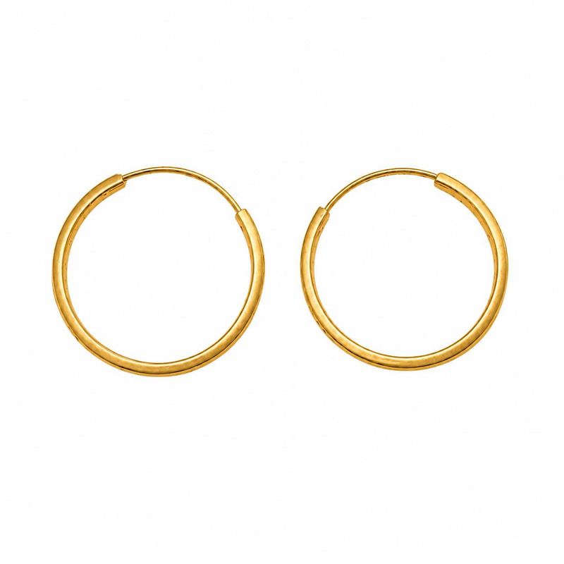 گوشواره حلقه‌ای طلا 18 عیار زنانه گالری طلای عیاره مدل ساده
