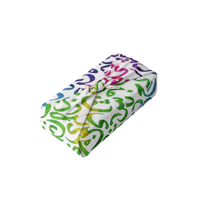 کاغذ کادو ترمه طراحان ایده مدل رنگین کمان حروف کد trm143