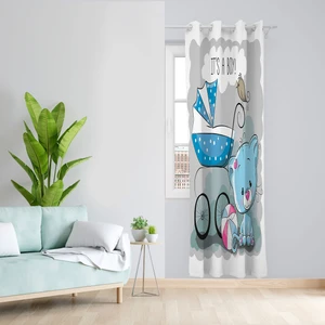 پرده مدل اتاق کودک مخمل پانچی کد 1029 سایز 140x280 سانتی متر
