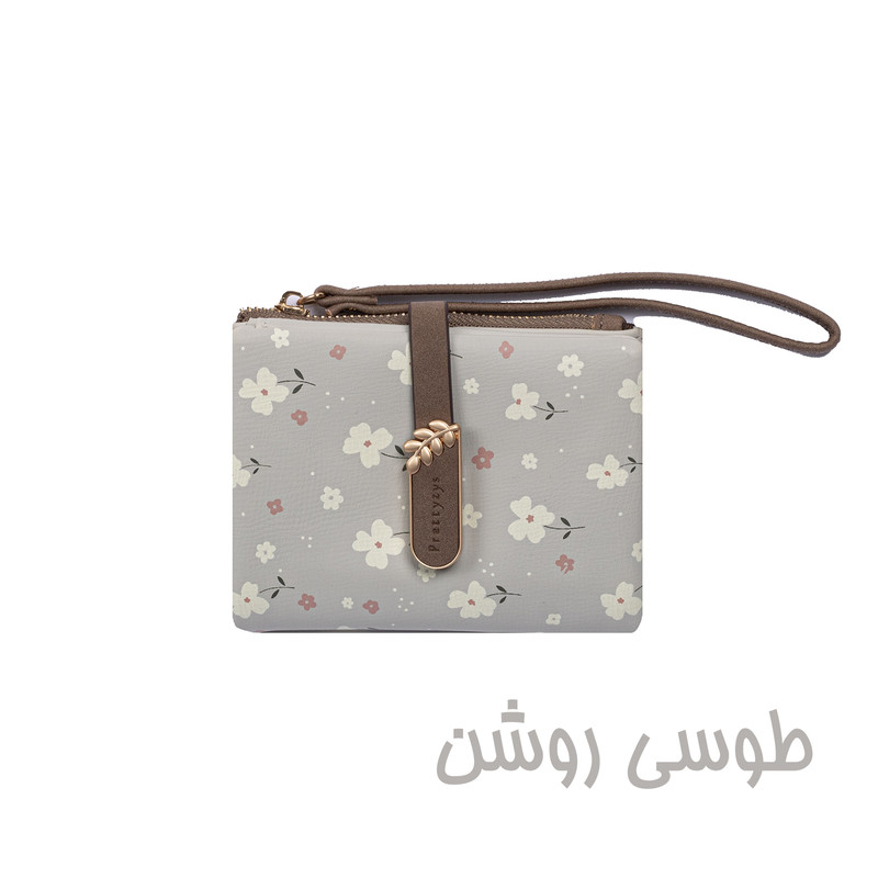 کیف پول زنانه پرتیزس مدل PT24-2164 طرح گل بهاری کد 2020066