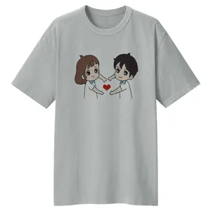 تی شرت  آستین کوتاه لانگ زنانه مدل CUTE کد LL43 رنگ طوسی