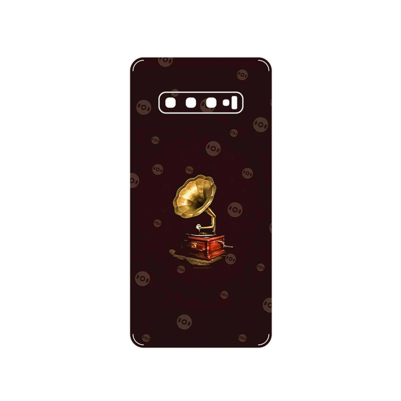 برچسب پوششی ماهوت مدل Gramophone Nostalgia مناسب برای گوشی موبایل سامسونگ Galaxy S10 Plus