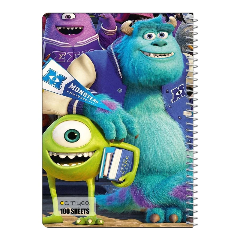 دفتر مشق 100 برگ سیمی کارنیکا طرح کارخانه هیولاها Monsters کد 75440