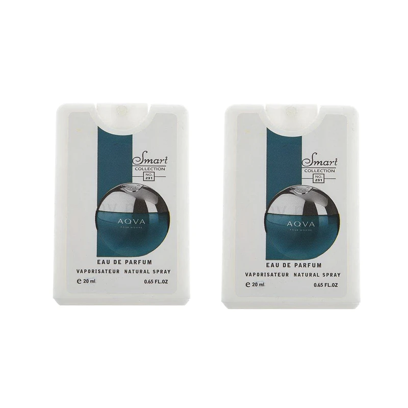عطر جیبی مردانه اسمارت کالکشن مدل Aqua حجم 20 میلی لیتر مجموعه 2 عددی 