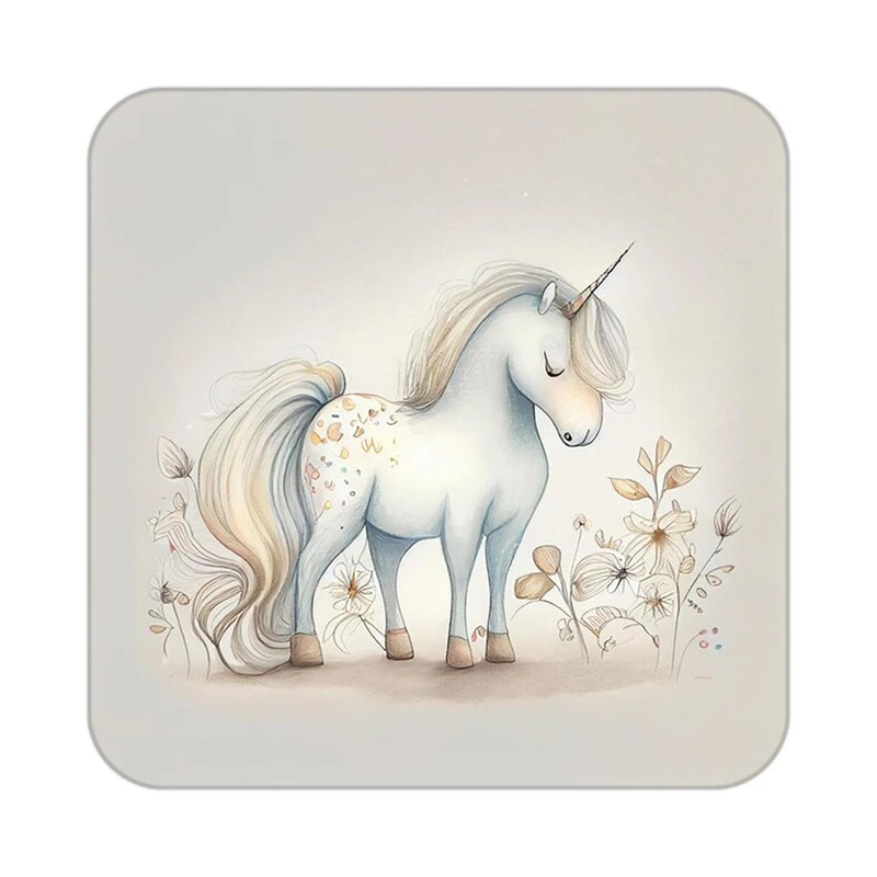 زیر لیوانی کاکتی طرح اسب تک شاخ و یونیکورن مدل mp32453