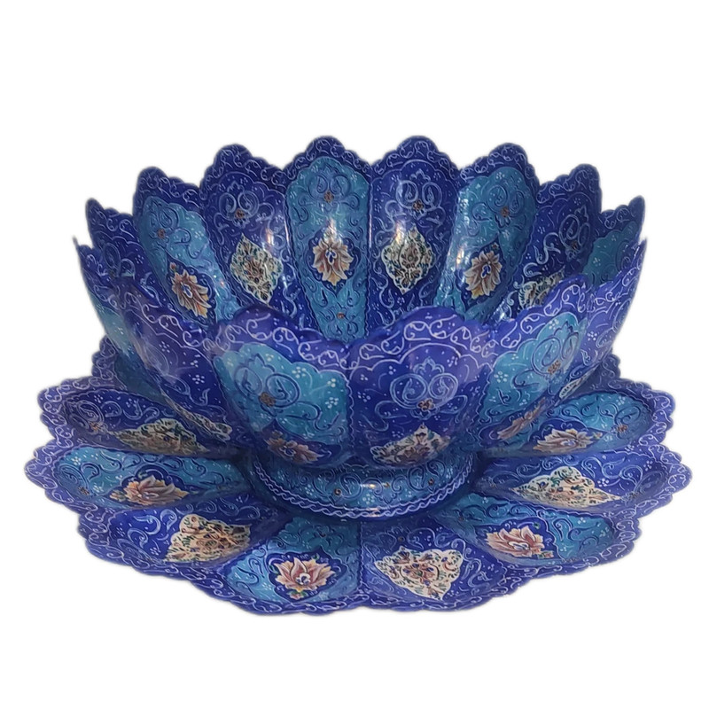 ست کاسه و بشقاب میناکاری مدل پرداز کد 210