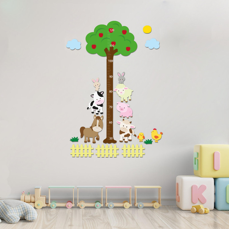 استیکر اندازه گیری کودک باروچین مدل مزرعه حیوانات کد 1289