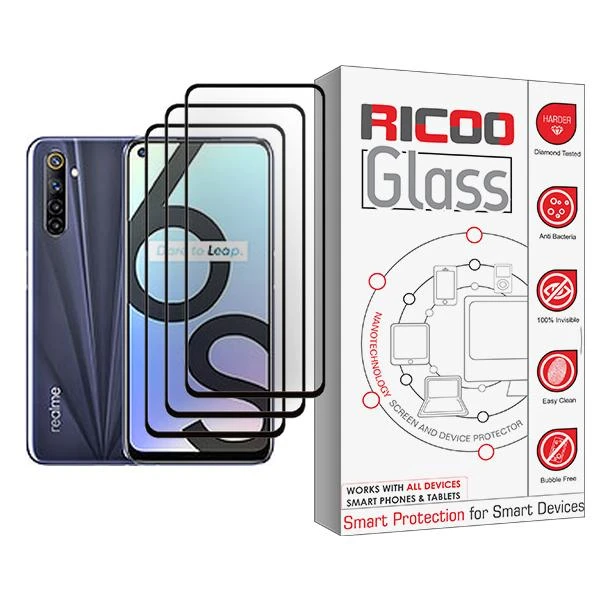 محافظ صفحه نمایش ریکو مدل Glass MIX003 مناسب برای گوشی موبایل ریلمی 6S بسته سه عددی