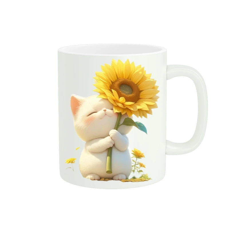 ماگ پاد آفرین مدل پیشی و گل آفتابگردون کد ۱۱۸