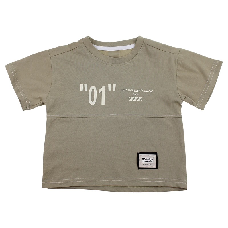 تی شرت آستین کوتاه پسرانه مدل B00437