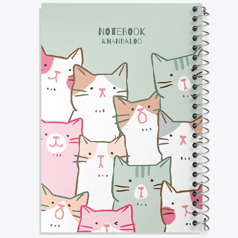 دفتر مشق 100 برگ خندالو طرح گربه های کیوت کد N1359