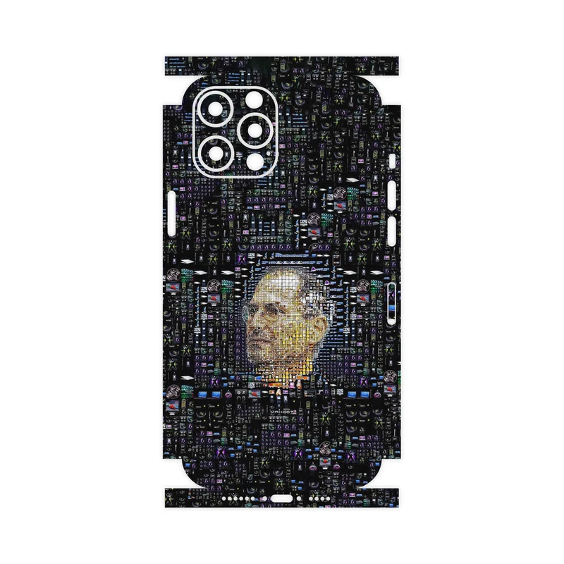برچسب پوششی ماهوت مدل 2 Collage of Steve Jobs-FullSkin مناسب برای گوشی موبایل اپل iPhone 12 Pro Max