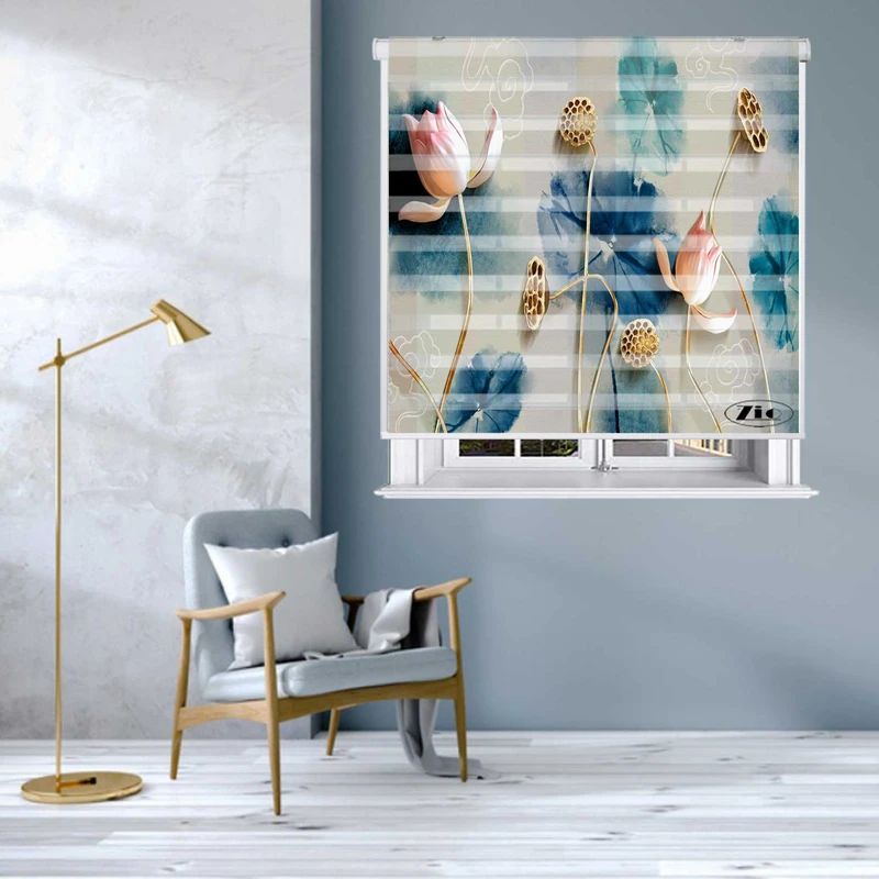 پرده زبرا زیو کد 3D1520 سایز 150X150 سانتی متر