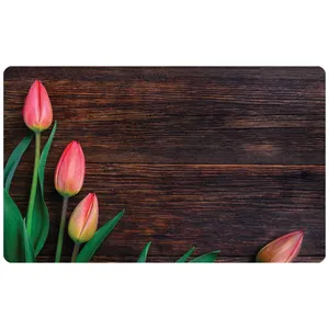 پادری مدل سه لایه طرح گل لاله کد 1513 سایز 75x45 سانتی متر