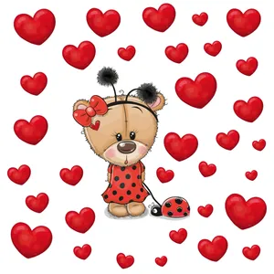 استیکر دیواری کودک تُکتم مدل کفشدوزک مجموعه 26 عددی