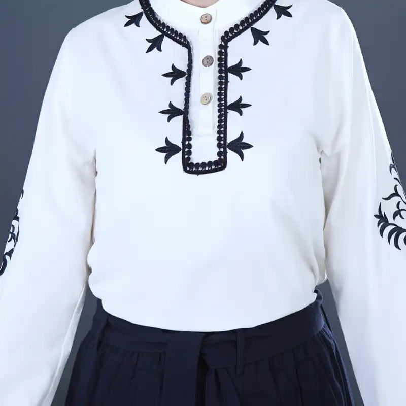 ست بلوز و دامن زنانه مدل ناربن رنگ سرمه‌ای