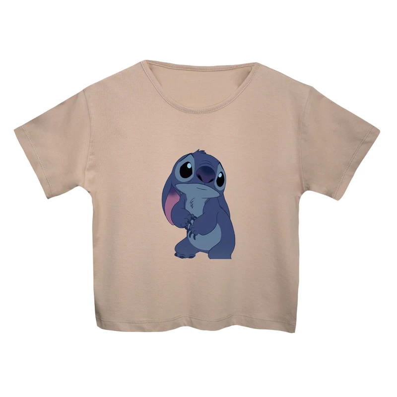 کراپ‌تی شرت آستین کوتاه زنانه مدل هیولا کوچولو کد 8