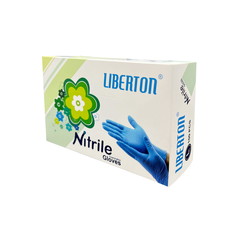 دستکش نیتریل لیبرتون مدل Latex Free سایز L ده بسته 100 عددی