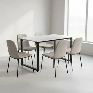 میز ناهارخوری چهار نفره دیزم مدل مونتاژی LNC_asm_140×80_W