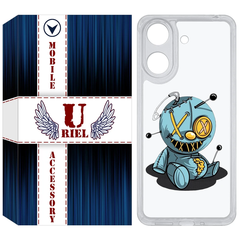 کاور یوریل مدل Clear کد 68 طرح عروسک مناسب برای گوشی موبایل شیائومی Redmi 13C / Poco C65