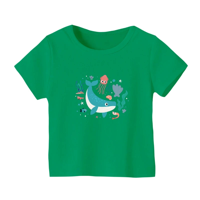 تی شرت آستین کوتاه بچگانه مدل نهنگ