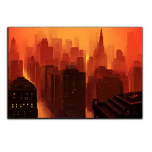 تابلو شاسی بکلیت طرح نقاشی منظره شهر مدل SH-S5596