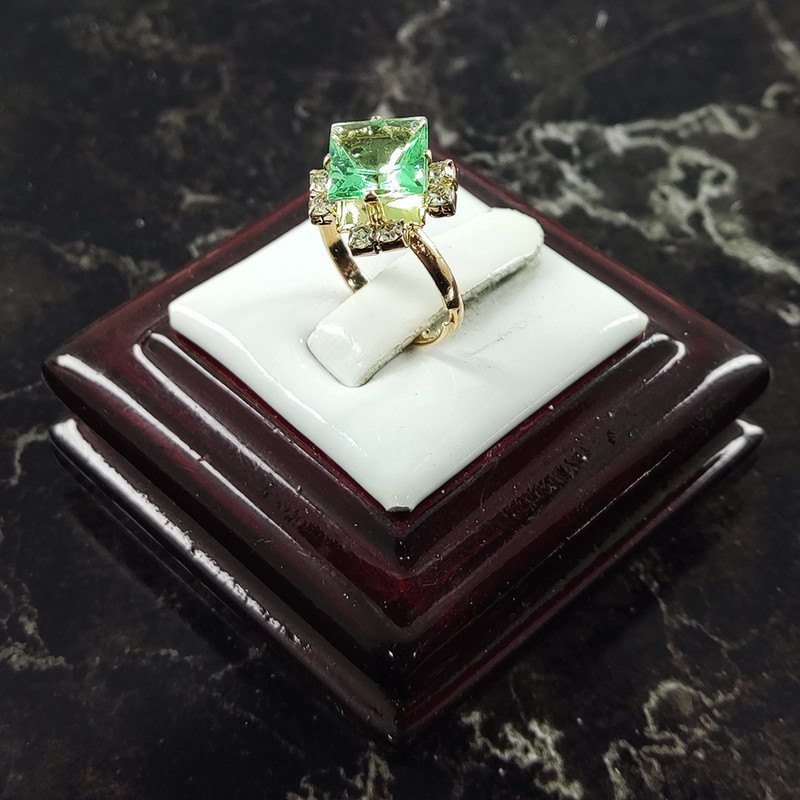 انگشتر دخترانه سلین کالا مدل زبرجد الماس کد 5