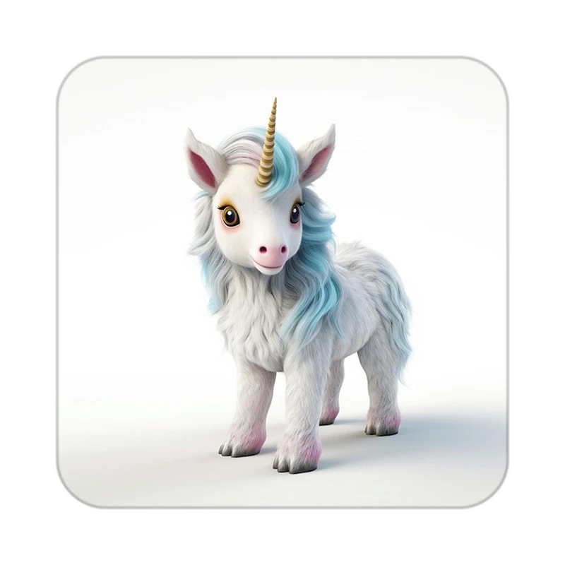 زیر لیوانی کاکتی طرح اسب تک شاخ و یونیکورن مدل mp30192