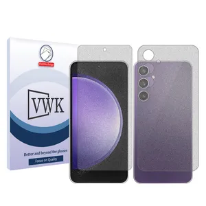 VWK Tough model matte screen protector suitable for Samsung Galaxy S23 FE mobile phone along with the back protector 
