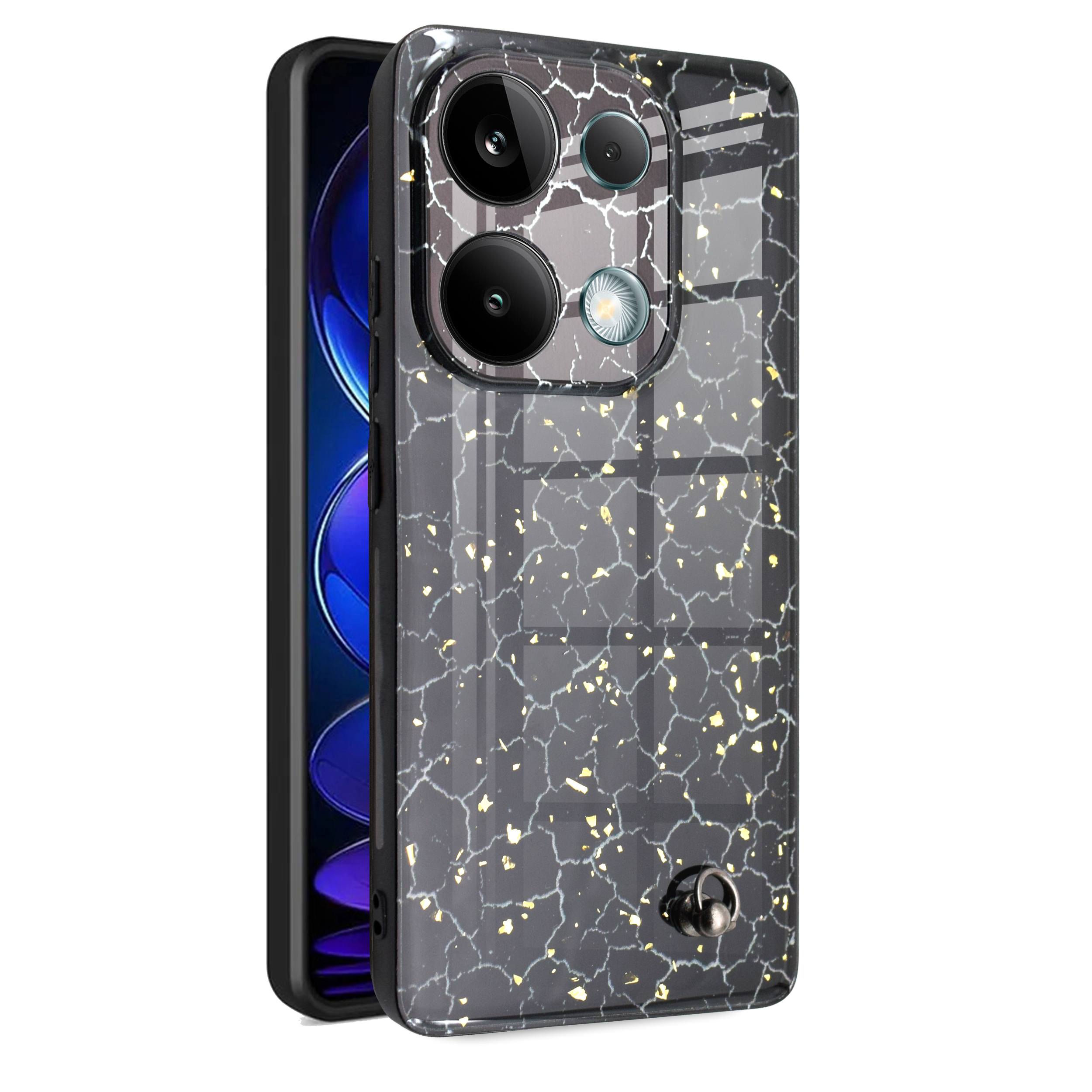 کاور مدل پام پام مناسب برای گوشی موبایل شیائومی Poco M6 Pro 4G / Redmi Note 13 Pro 4G به همراه بند و پایه نگهدارنده